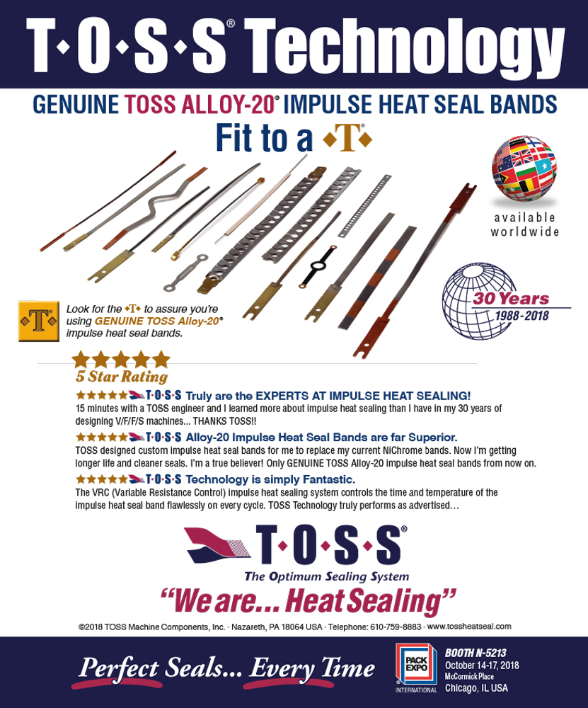 toss machine heat seal full page 4C ad design